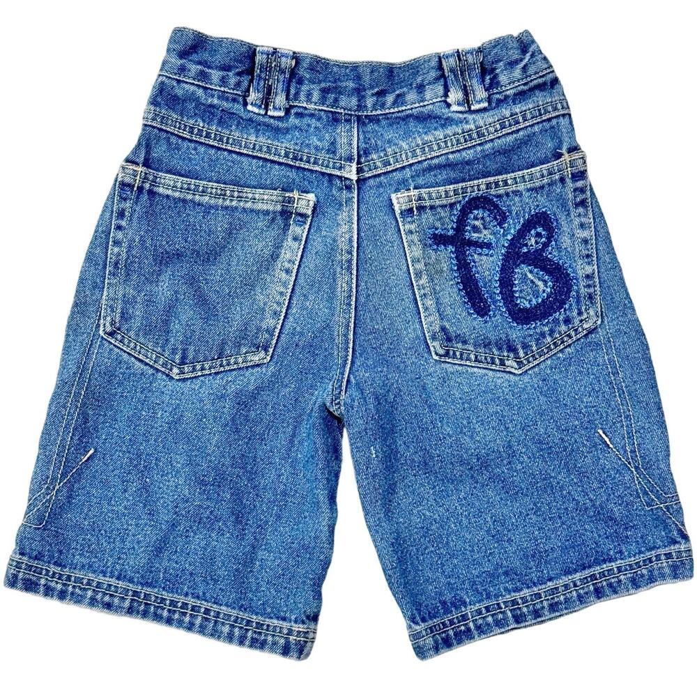 Fubu the Collection Boys Denim Shorts size 6‎ Jorts Embroidered Hip Hop Skater